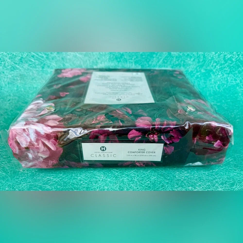 Hotel Collection Dutch Floral KING Comforter Cover Rich Oxblood Flowers Macys K